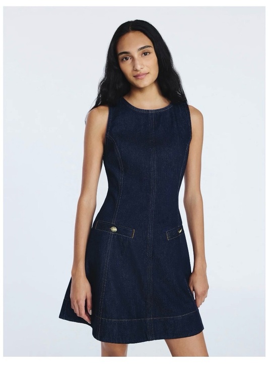 Free Assembly Dresses & Skirts - Free Assembly Sleeveless Dark Blue Denim Mini Dress